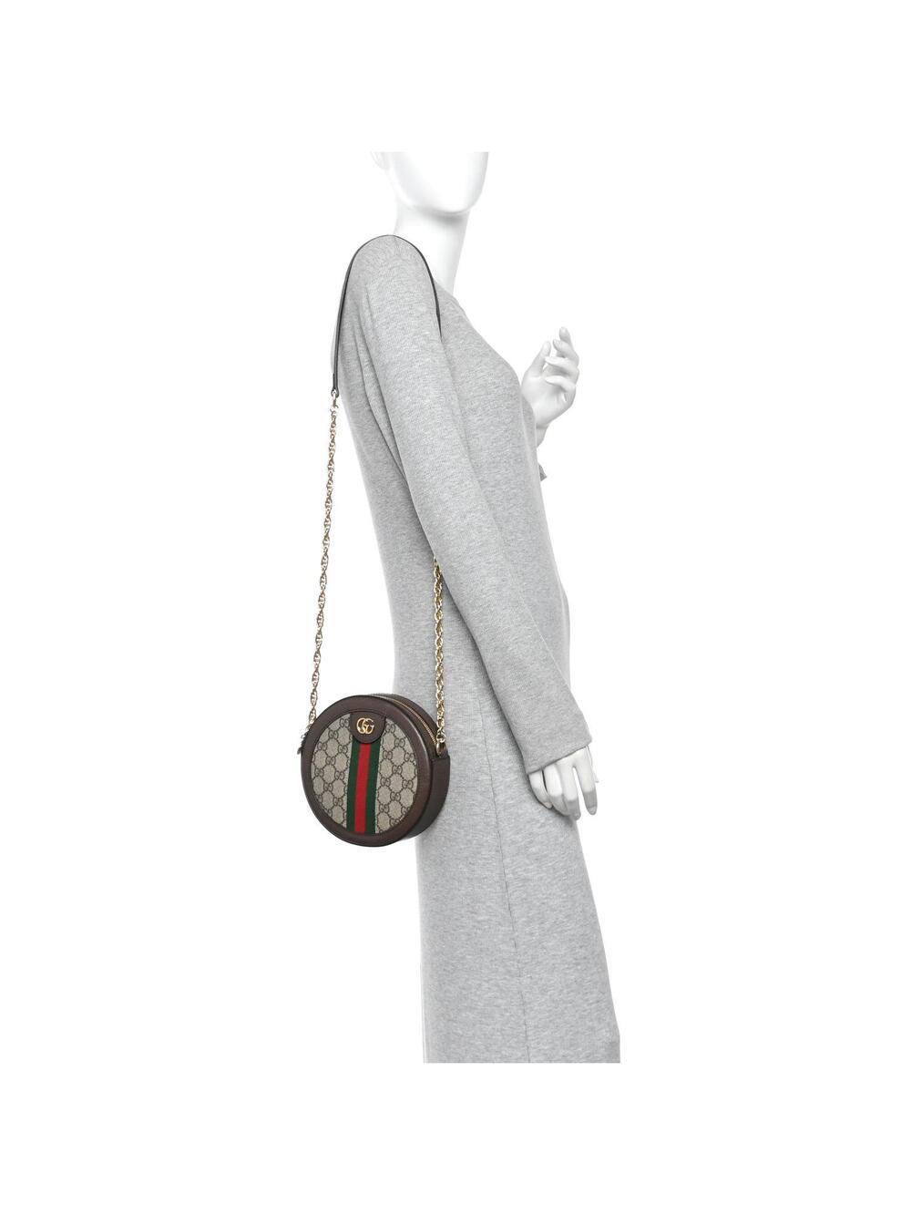 Gucci Gg Supreme Web Mini Ophidia Round #271162G11B - Picture 2 of 11